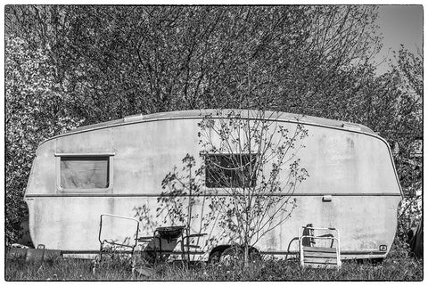 Sweden-Faro Island-Faro Broskogs-Creperie Tati-Kutens Bensin-hip former gas station now a restauran White Modern Wood Framed Art Print with Double Matting by Bibikow, Walter