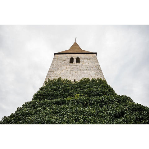 Sweden-Gotland Island-Frojel-Frojel church-exterior Black Modern Wood Framed Art Print with Double Matting by Bibikow, Walter