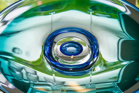 Sweden-Glasriket-Kingdom of Glass historical glass making region-Kosta-factory made glassware for s White Modern Wood Framed Art Print with Double Matting by Bibikow, Walter