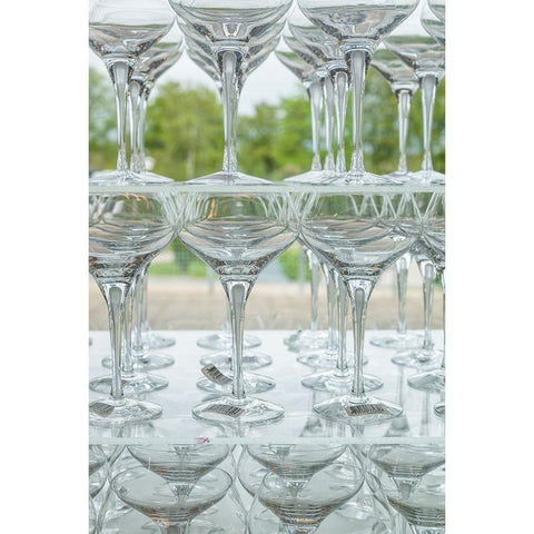 Sweden-Glasriket-Kingdom of Glass historical glass making region-Kosta-factory made glassware for s Black Modern Wood Framed Art Print with Double Matting by Bibikow, Walter