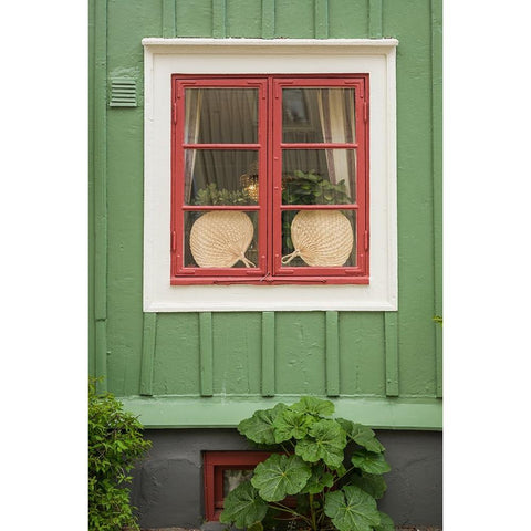 Sweden-Kalmar-town building detail Black Modern Wood Framed Art Print by Bibikow, Walter