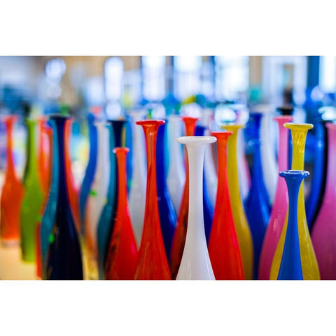 Sweden-Glasriket-Kingdom of Glass historical glass making region-Nybro-Pukeberg Glasbruk-glass item Gold Ornate Wood Framed Art Print with Double Matting by Bibikow, Walter