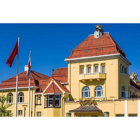 Sweden-Scania-Malmo-Kungsparken park-Casino-exterior Gold Ornate Wood Framed Art Print with Double Matting by Bibikow, Walter