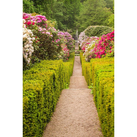 Sweden-Scania-Molle-Krapperups Slott castle-ancient home of the Gyllenstierna family-public garden- White Modern Wood Framed Art Print by Bibikow, Walter