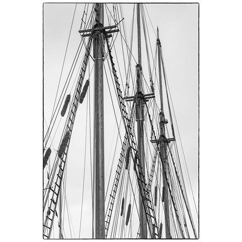 Sweden-Vastragotland and Bohuslan-Gothenburg-Klippan District-sailing ship Gold Ornate Wood Framed Art Print with Double Matting by Bibikow, Walter