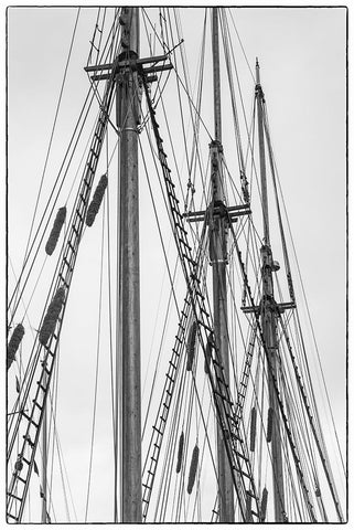 Sweden-Vastragotland and Bohuslan-Gothenburg-Klippan District-sailing ship White Modern Wood Framed Art Print with Double Matting by Bibikow, Walter