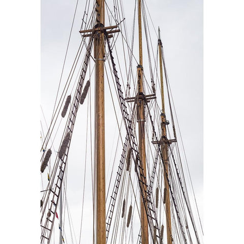 Sweden-Vastragotland and Bohuslan-Gothenburg-Klippan District-sailing ship Gold Ornate Wood Framed Art Print with Double Matting by Bibikow, Walter