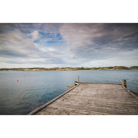 Sweden-Bohuslan-Salto Island-pier Black Modern Wood Framed Art Print with Double Matting by Bibikow, Walter