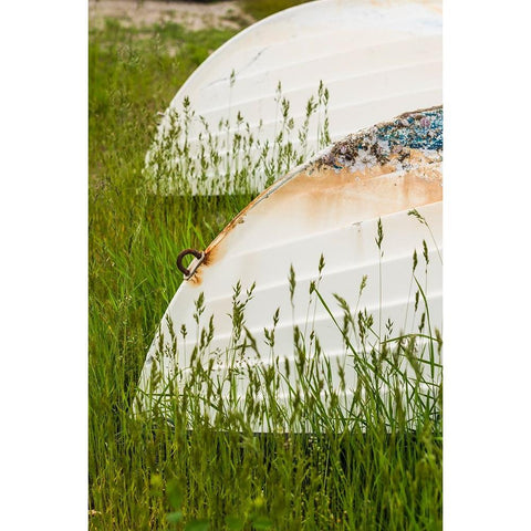 Sweden-Bohuslan-Tjarno Island-Tjarno-small boat Gold Ornate Wood Framed Art Print with Double Matting by Bibikow, Walter