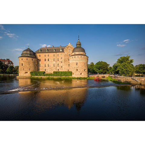 Sweden-Narke-Orebro-Orebro Castle-exterior Black Modern Wood Framed Art Print with Double Matting by Bibikow, Walter