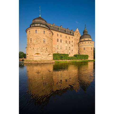 Sweden-Narke-Orebro-Orebro Castle-exterior Black Modern Wood Framed Art Print with Double Matting by Bibikow, Walter