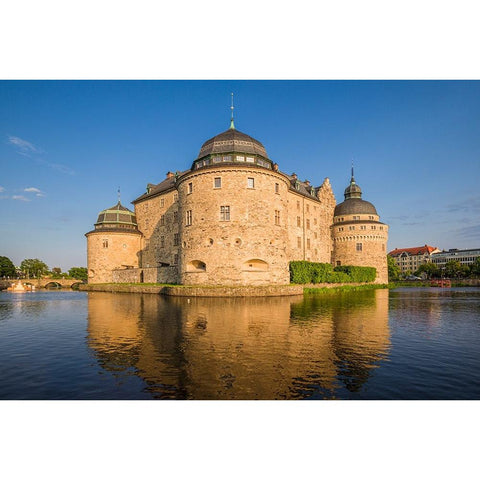 Sweden-Narke-Orebro-Orebro Castle-exterior Gold Ornate Wood Framed Art Print with Double Matting by Bibikow, Walter