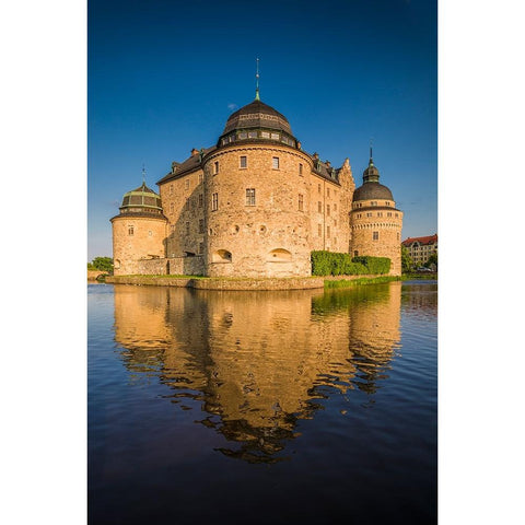 Sweden-Narke-Orebro-Orebro Castle-exterior Black Modern Wood Framed Art Print with Double Matting by Bibikow, Walter