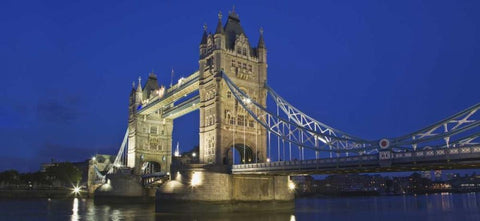 Great Britain, London The historic Tower Bridge Black Ornate Wood Framed Art Print with Double Matting by Flaherty, Dennis