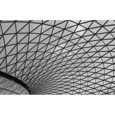 Great Britain, London Absract roof detail Black Modern Wood Framed Art Print by Young, Bill