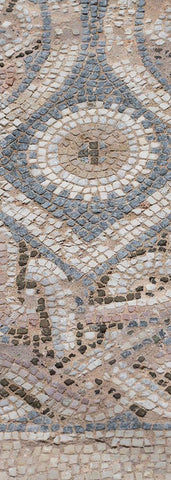 Cyprus-archaeological site of Kourion Detail of ancient Roman mosaic floor White Modern Wood Framed Art Print with Double Matting by Hopkins, Cindy Miller