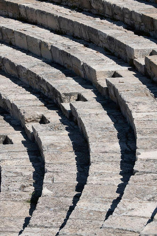 Cyprus-ancient archaeological site of Kourion The Theatre-circa 2nd century BC-seats 3,000 Black Ornate Wood Framed Art Print with Double Matting by Hopkins, Cindy Miller