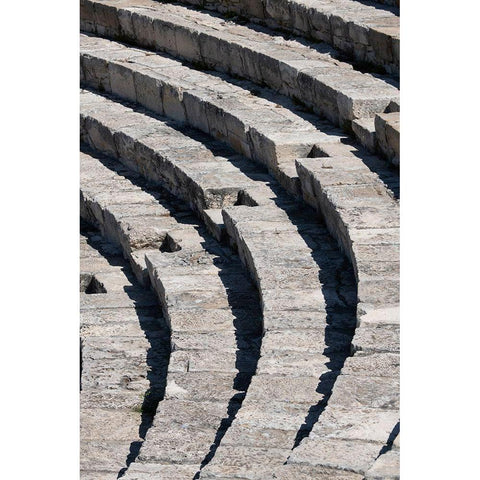 Cyprus-ancient archaeological site of Kourion The Theatre-circa 2nd century BC-seats 3,000 Gold Ornate Wood Framed Art Print with Double Matting by Hopkins, Cindy Miller