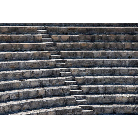 Cyprus-ancient archaeological site of Kourion The Theatre-circa 2nd century BC-seats 3,000 Black Modern Wood Framed Art Print by Hopkins, Cindy Miller