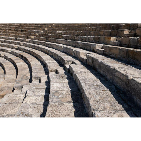 Cyprus-ancient archaeological site of Kourion The Theatre-circa 2nd century BC-seats 3,000 Gold Ornate Wood Framed Art Print with Double Matting by Hopkins, Cindy Miller