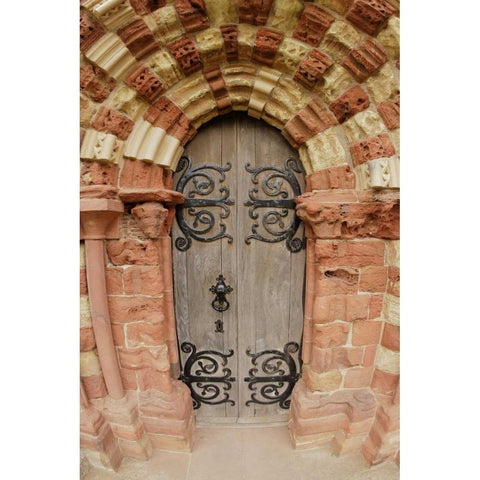 The Orkney Islands, Cathedral of St Magnus Gold Ornate Wood Framed Art Print with Double Matting by Morris, Arthur