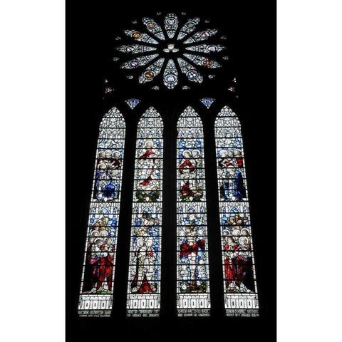 The Orkney Isl, Kirkwall Cathedral of St Magnus White Modern Wood Framed Art Print by Morris, Arthur