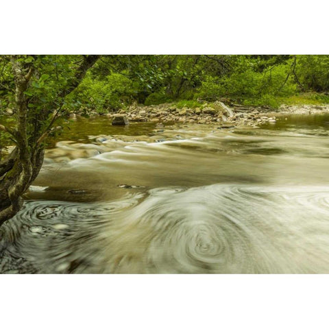 Scotland, Cairngorm NP Swirling water in stream Black Modern Wood Framed Art Print by Illg, Cathy and Gordon