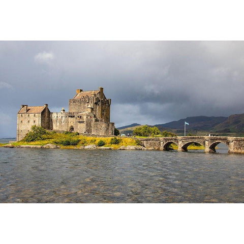The original castle was built on this site in the 13th century to protect the lands of Kintail Gold Ornate Wood Framed Art Print with Double Matting by Ostrowitz, Mallorie