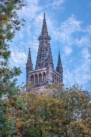 Glasgow University-Scotland Black Ornate Wood Framed Art Print with Double Matting by Norring, Tom
