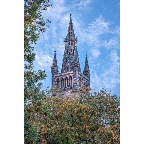 Glasgow University-Scotland White Modern Wood Framed Art Print by Norring, Tom