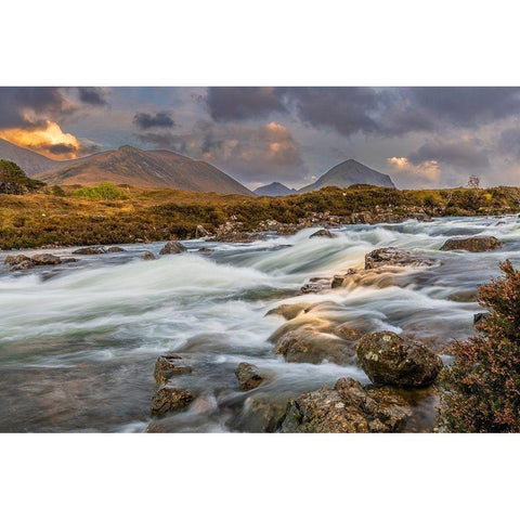 Enchanted Waters of Sligachan Old Bridge Isle of Skye-Scotland Black Modern Wood Framed Art Print by Norring, Tom