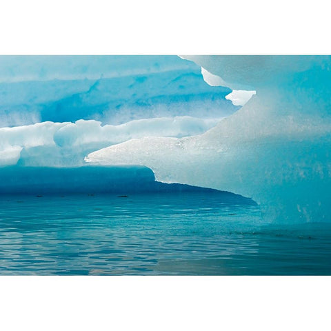Close up of blue ice in the fjord of Narsarsuaq-Greenland Black Modern Wood Framed Art Print with Double Matting by Su, Keren