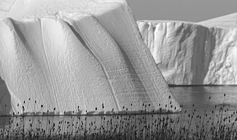 Icebergs of Sermermiut-Ilulissat-Greenland White Modern Wood Framed Art Print with Double Matting by Su, Keren