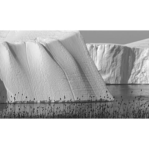 Icebergs of Sermermiut-Ilulissat-Greenland Black Modern Wood Framed Art Print with Double Matting by Su, Keren