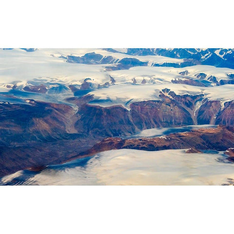 Aerial view of Greenland White Modern Wood Framed Art Print by Su, Keren