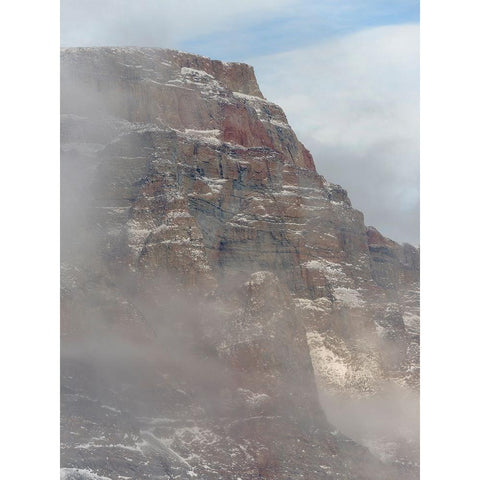 Storen Island-frozen into the sea ice of the Uummannaq fjord system during winter-Greenland-Danish  Black Modern Wood Framed Art Print by Zwick, Martin