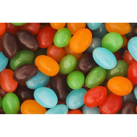 Colorful assortment of jelly bean candy Black Modern Wood Framed Art Print with Double Matting by Flaherty, Dennis