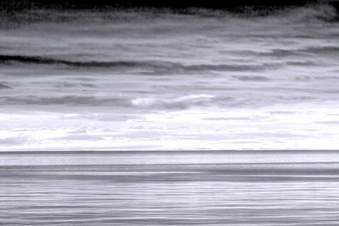 Washington Sunrise on Strait of Juan de Fuca White Modern Wood Framed Art Print with Double Matting by Paulson, Don