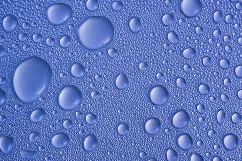 Close-up of frozen water drops White Modern Wood Framed Art Print with Double Matting by Paulson, Don