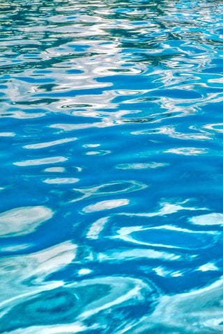 Abstract reflection on water ripples White Modern Wood Framed Art Print with Double Matting by Engelbrecht, Lisa S.