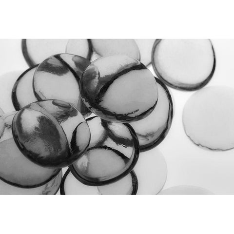 Clear Glass Pebbles with light Black Modern Wood Framed Art Print with Double Matting by Beraldo, Zandina Muench