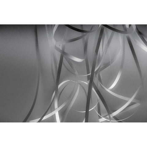 Ribbon and Light Patterns Black Modern Wood Framed Art Print by Beraldo, Zandina Muench