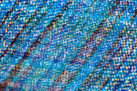 Colorful fabric detail Black Ornate Wood Framed Art Print with Double Matting by Muench, Zandria