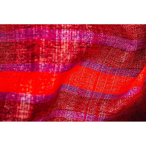 Colorful fabric detail Black Modern Wood Framed Art Print with Double Matting by Muench, Zandria