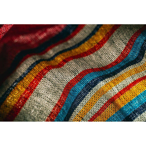 Colorful fabric detail Black Modern Wood Framed Art Print with Double Matting by Muench, Zandria
