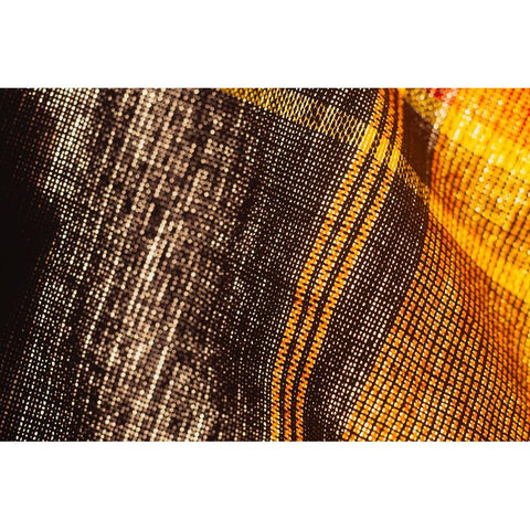 Colorful fabric detail Black Modern Wood Framed Art Print by Muench, Zandria