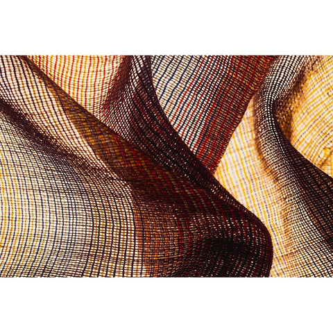Colorful fabric detail Black Modern Wood Framed Art Print with Double Matting by Muench, Zandria