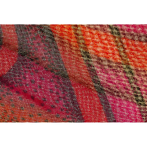 Colorful fabric detail Gold Ornate Wood Framed Art Print with Double Matting by Muench, Zandria