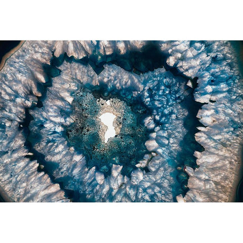 Sliced rock crystals Gold Ornate Wood Framed Art Print with Double Matting by Muench, Zandria