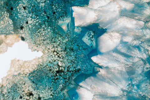 Sliced rock crystals White Modern Wood Framed Art Print with Double Matting by Muench, Zandria